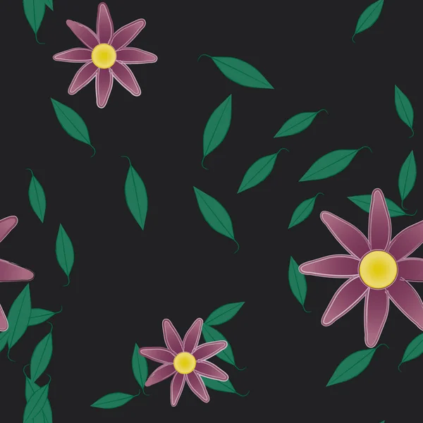 Schöne Florale Nahtlose Hintergrund Vektorillustration — Stockvektor