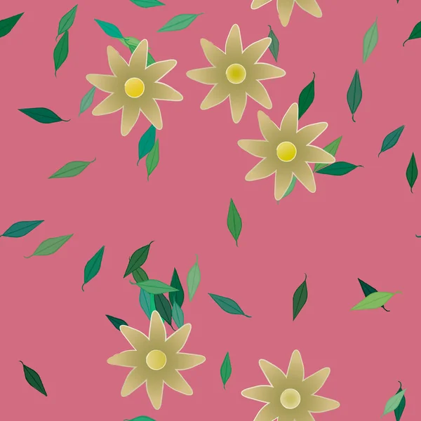 Mooie Bloemen Naadloze Achtergrond Vector Illustratie — Stockvector