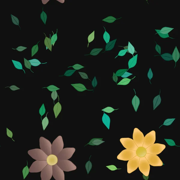 Fundo Sem Costura Floral Bonito Ilustração Vetorial — Vetor de Stock