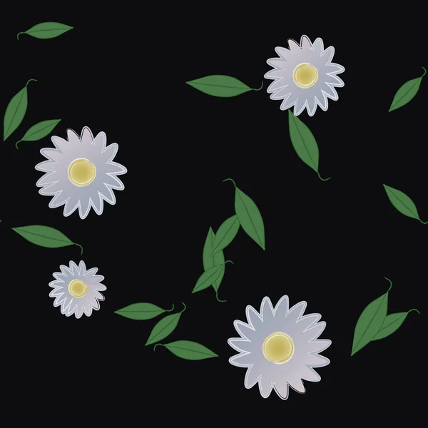 Fundo Sem Costura Floral Bonito Ilustração Vetorial — Vetor de Stock