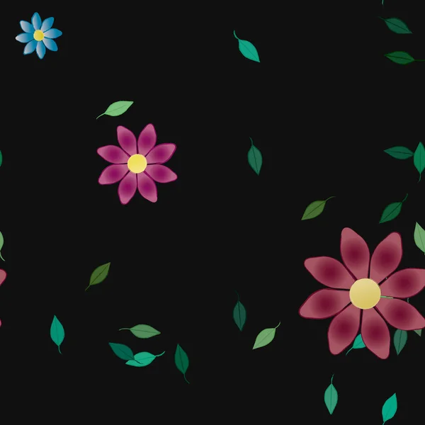 Beau Fond Floral Sans Couture Illustration Vectorielle — Image vectorielle