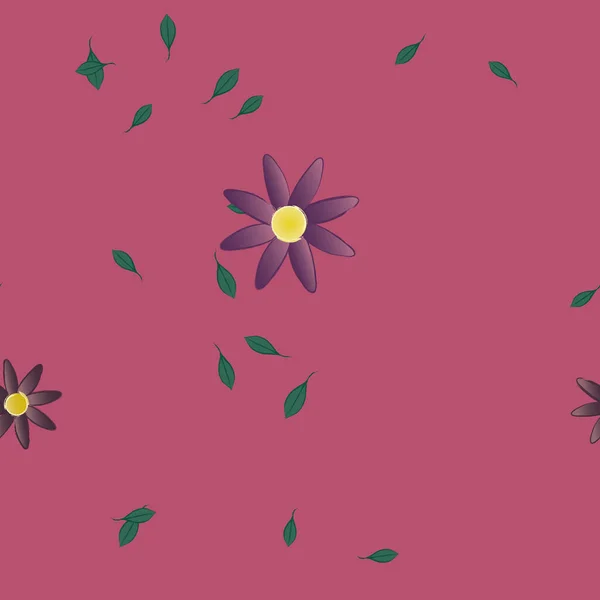 Fundo Sem Costura Floral Bonito Ilustração Vetorial —  Vetores de Stock