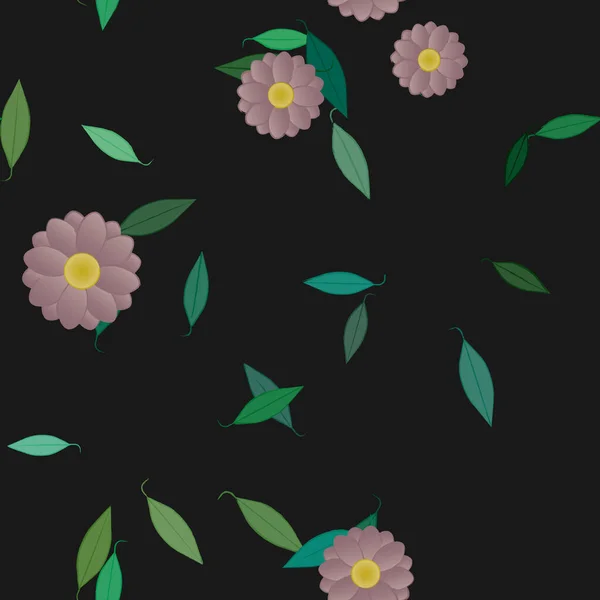 Beau Fond Floral Sans Couture Illustration Vectorielle — Image vectorielle