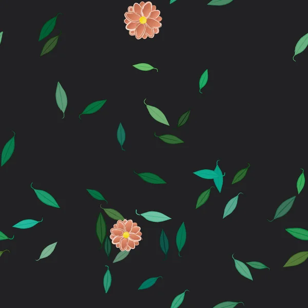 Hermoso Fondo Sin Costura Floral Ilustración Vectores — Vector de stock