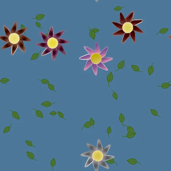 Schöne Florale Nahtlose Hintergrund Vektorillustration — Stockvektor