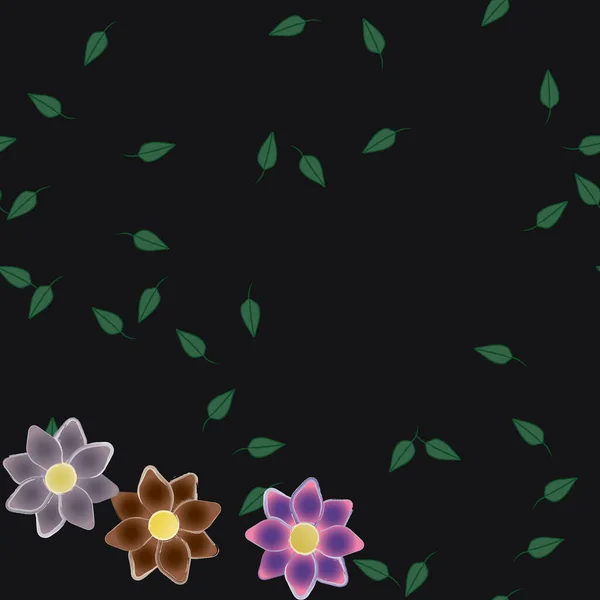 Fundo Sem Costura Floral Bonito Ilustração Vetorial — Vetor de Stock