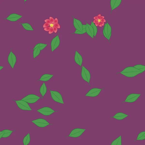 Fundo Sem Costura Floral Bonito Ilustração Vetorial — Vetor de Stock