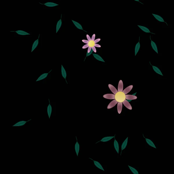 Beau Fond Floral Sans Couture Illustration Vectorielle — Image vectorielle