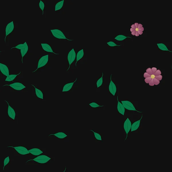 Fundo Sem Costura Floral Bonito Ilustração Vetorial — Vetor de Stock