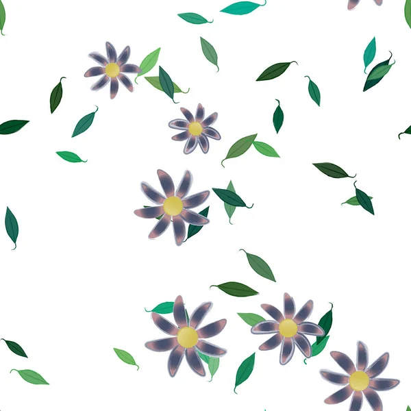 Schöne Florale Nahtlose Hintergrund Vektorillustration — Stockvektor