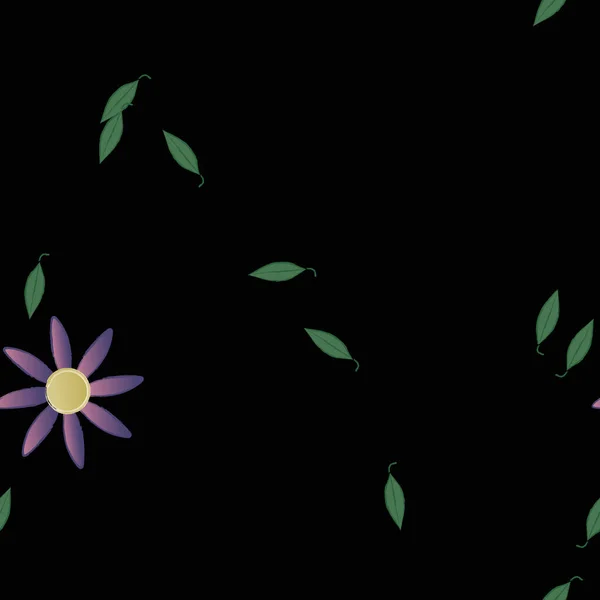 Frumos Fundal Floral Fără Sudură Ilustrație Vectorială — Vector de stoc