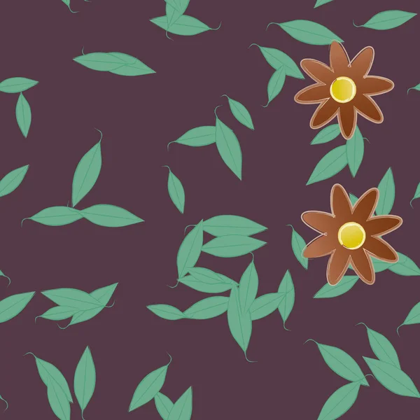 Fundo Sem Costura Floral Bonito Ilustração Vetorial — Vetor de Stock