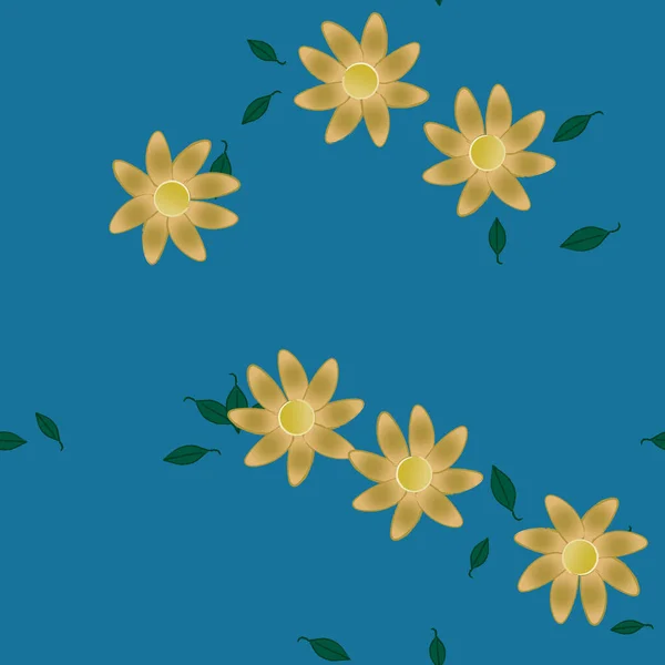 Mooie Bloemen Naadloze Achtergrond Vector Illustratie — Stockvector