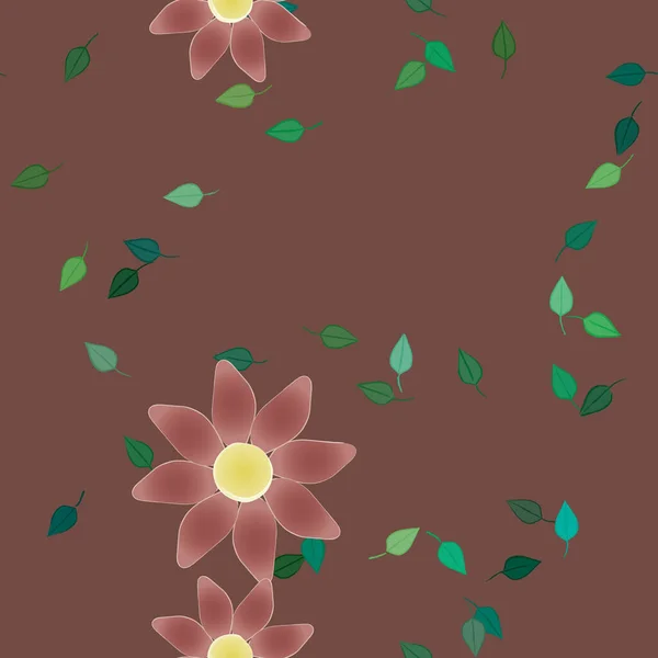 Fundo Sem Costura Floral Bonito Ilustração Vetorial — Vetor de Stock