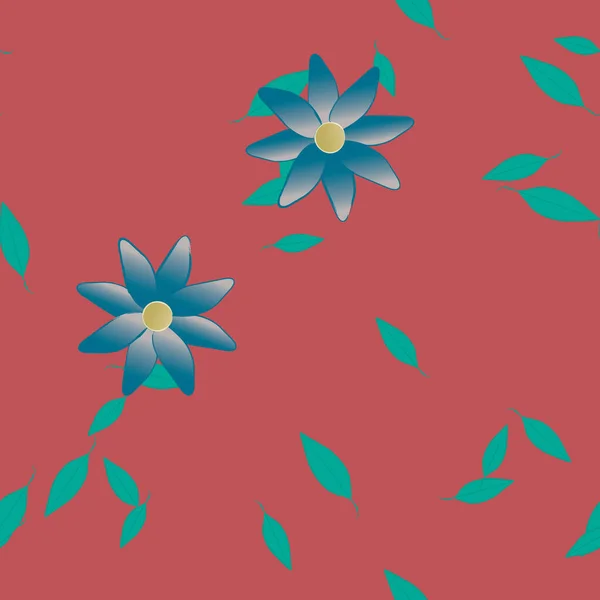 Fundo Sem Costura Floral Bonito Ilustração Vetorial — Vetor de Stock