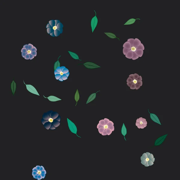 Hermoso Fondo Sin Costura Floral Ilustración Vectores — Vector de stock