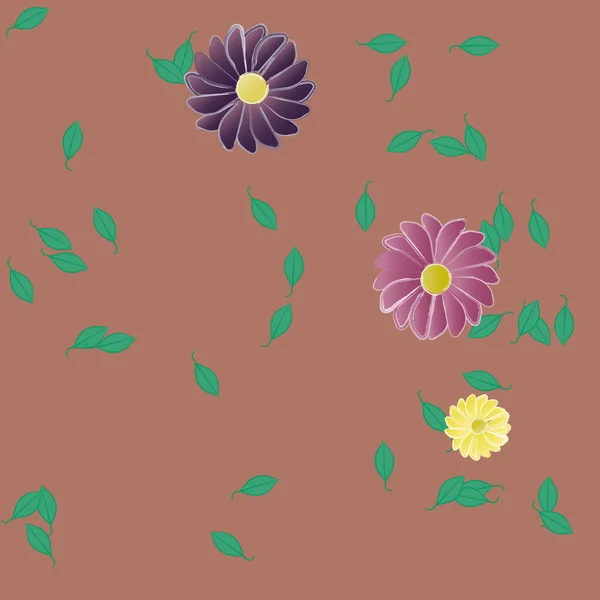 Schöne Florale Nahtlose Hintergrund Vektorillustration — Stockvektor