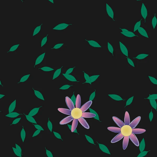 Fundo Sem Costura Floral Bonito Ilustração Vetorial — Vetor de Stock