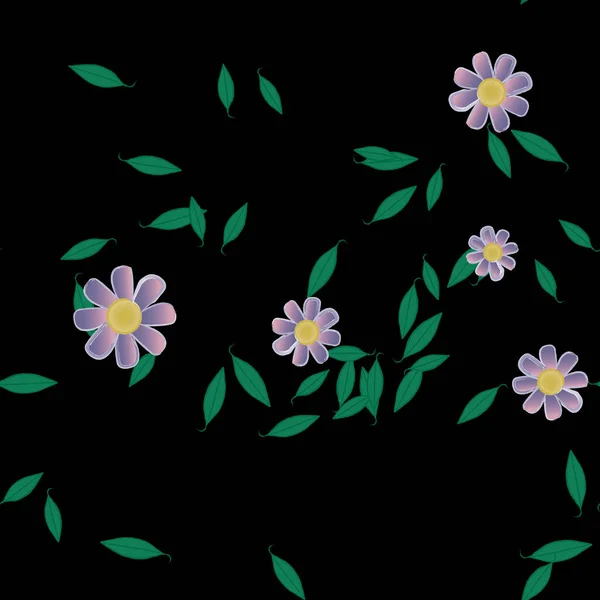 Schöne Florale Nahtlose Hintergrund Vektorillustration — Stockvektor