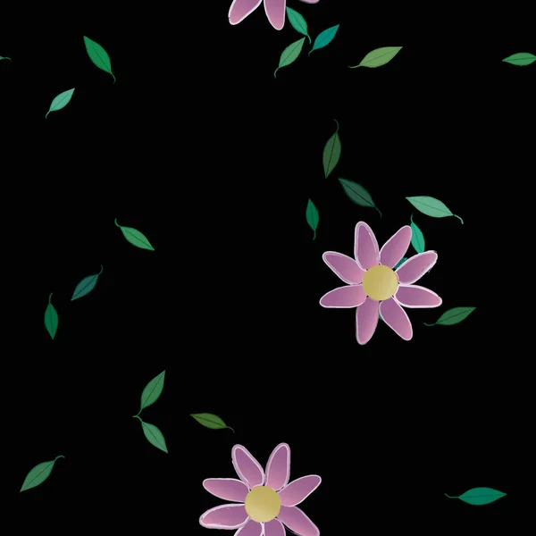 Schöne Florale Nahtlose Hintergrund Vektorillustration — Stockvektor