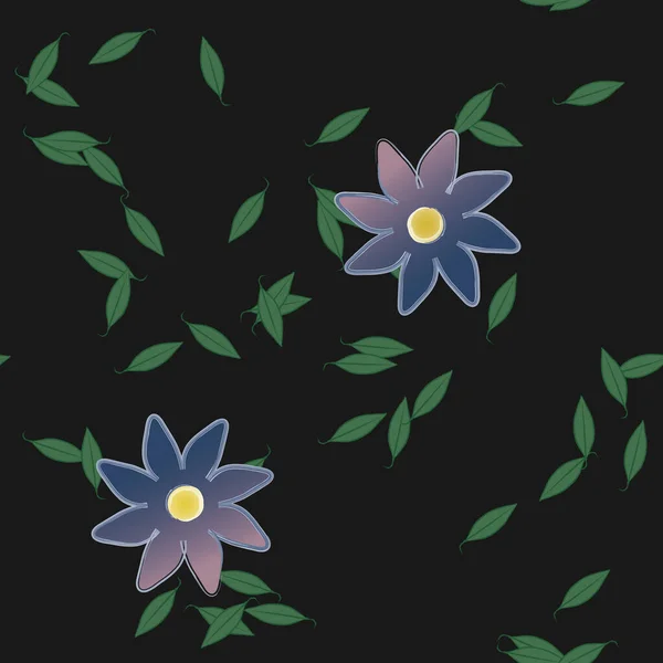 Hermoso Fondo Sin Costura Floral Ilustración Vectores — Vector de stock