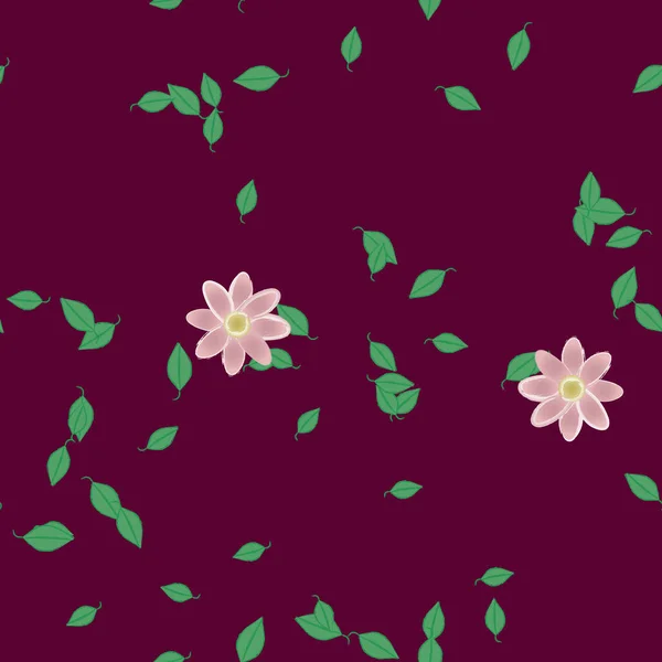 Schöne Florale Nahtlose Hintergrund Vektorillustration — Stockvektor