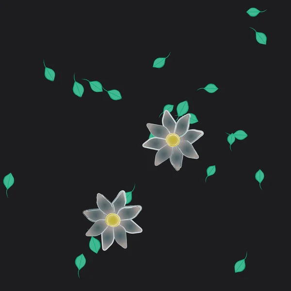 Hermoso Fondo Sin Costura Floral Ilustración Vectores — Vector de stock