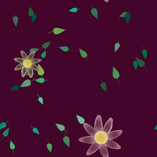 Fundo Sem Costura Floral Bonito Ilustração Vetorial — Vetor de Stock