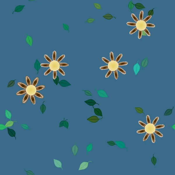美しい花のシームレスな背景ベクトル図 — ストックベクタ
