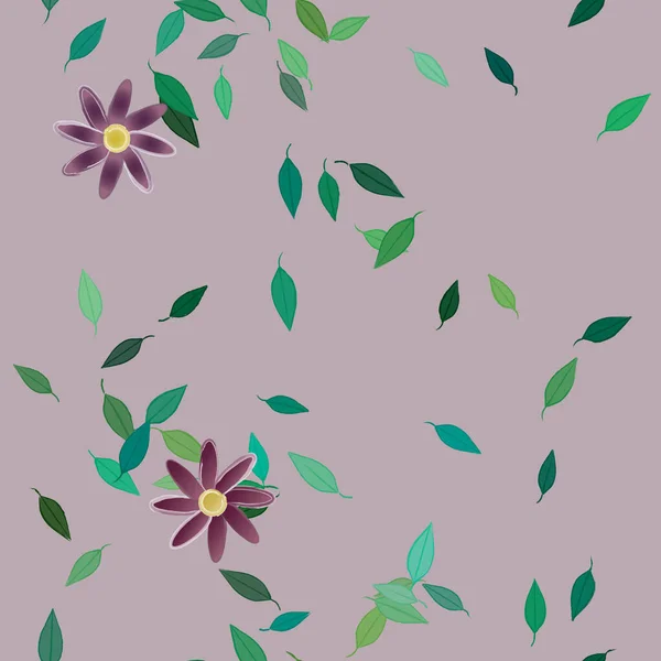 Hermoso Fondo Sin Costura Floral Ilustración Vectores — Vector de stock