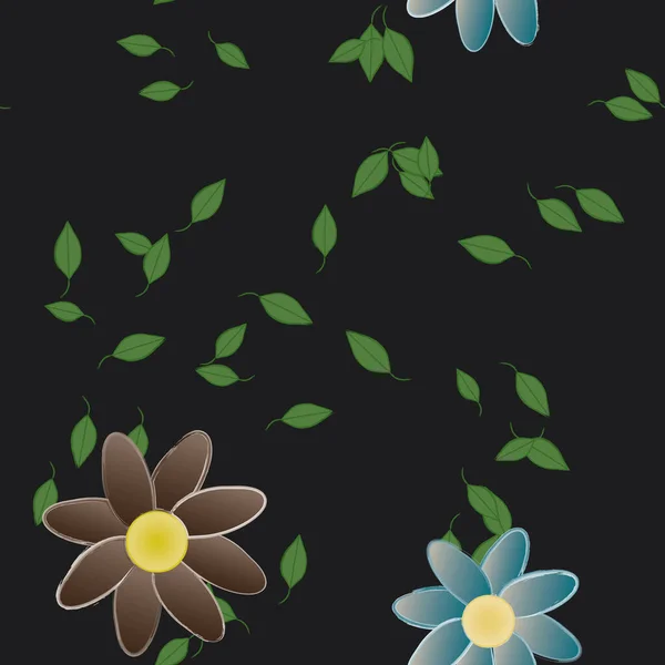 Mooie Bloemen Naadloze Achtergrond Vector Illustratie — Stockvector