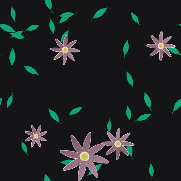 Fundo Sem Costura Floral Bonito Ilustração Vetorial — Vetor de Stock