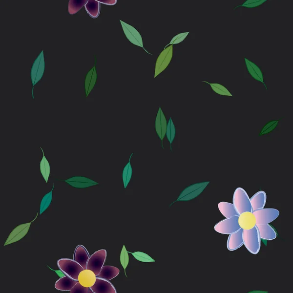 Fundo Sem Costura Floral Bonito Ilustração Vetorial — Vetor de Stock