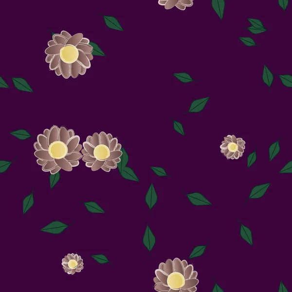 Fundo Sem Costura Floral Bonito Ilustração Vetorial — Vetor de Stock