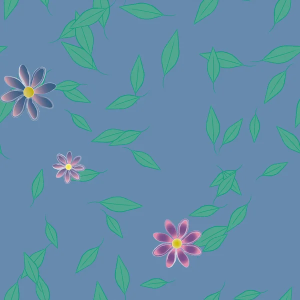 Hermoso Fondo Sin Costura Floral Ilustración Vectores — Vector de stock