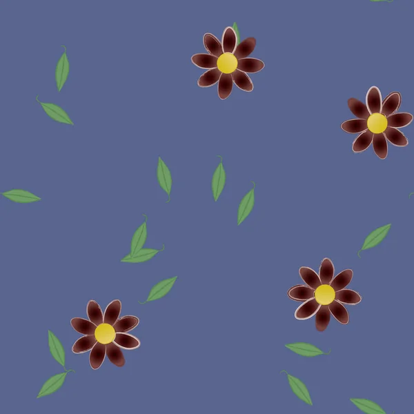 Fundo Sem Costura Floral Bonito Ilustração Vetorial — Vetor de Stock