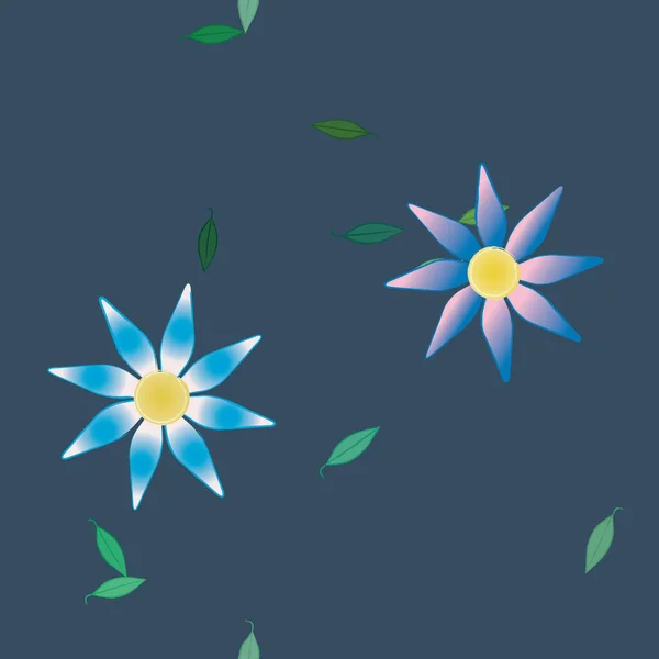 Schöne Florale Nahtlose Hintergrund Vektorillustration — Stockvektor