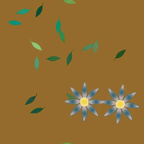 Schöne Florale Nahtlose Hintergrund Vektorillustration — Stockvektor