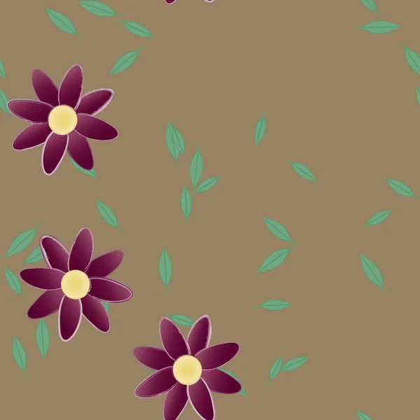 Fundo Sem Costura Floral Bonito Ilustração Vetorial — Vetor de Stock