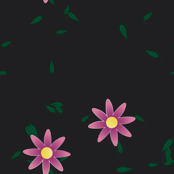 Fundo Sem Costura Floral Bonito Ilustração Vetorial — Vetor de Stock