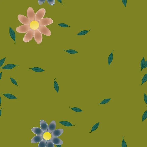 Schöne Florale Nahtlose Hintergrund Vektorillustration — Stockvektor