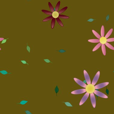 Çiçeksiz arka plan, vektör illüstrasyonu