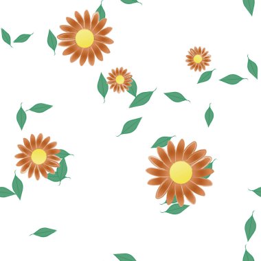 Çiçeksiz arka plan, vektör illüstrasyonu