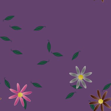 Çiçeksiz arka plan, vektör illüstrasyonu