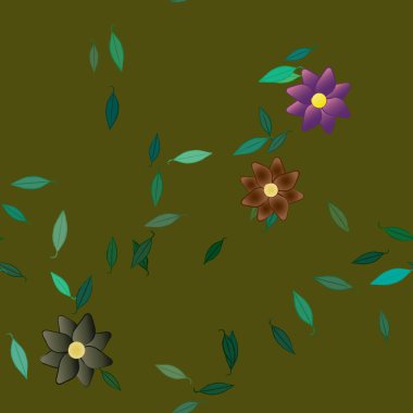 Çiçeksiz arka plan, vektör illüstrasyonu