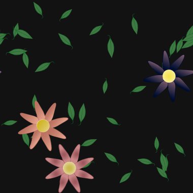 Çiçeksiz arka plan, vektör illüstrasyonu