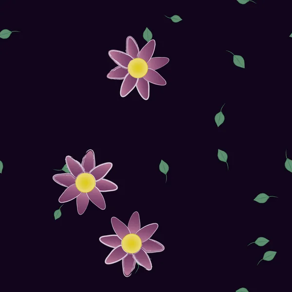 Hermoso Fondo Sin Costura Floral Ilustración Vectores — Vector de stock