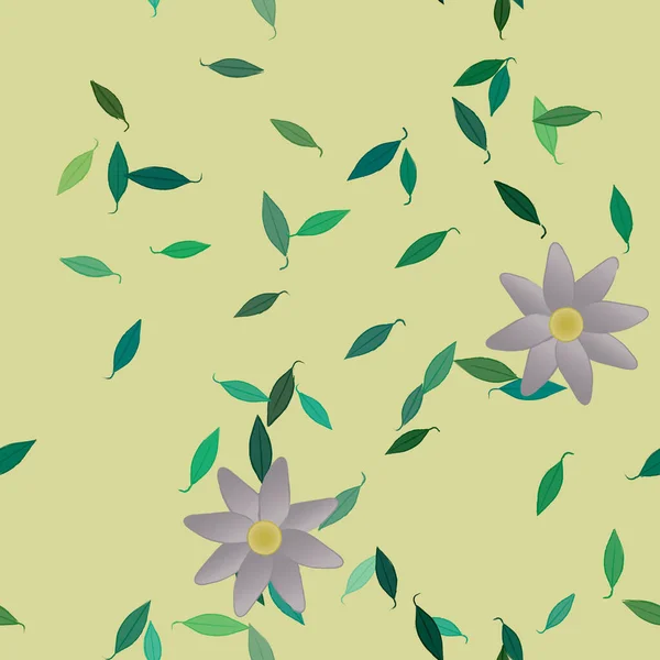 Fundo Sem Costura Floral Bonito Ilustração Vetorial — Vetor de Stock