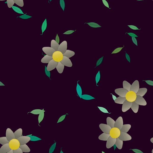 Hermoso Fondo Sin Costura Floral Ilustración Vectores — Vector de stock