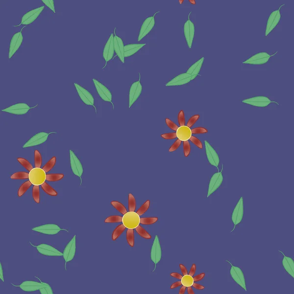 Hermoso Fondo Sin Costura Floral Ilustración Vectores — Vector de stock